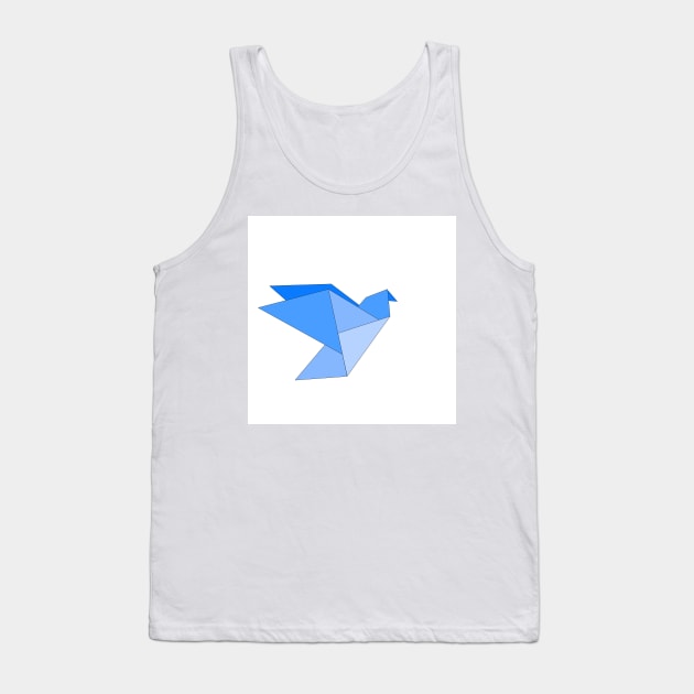 blue origami bird Tank Top by stoekenbroek